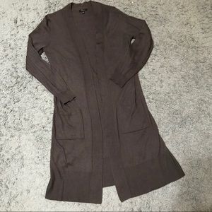 Long brown cardigan